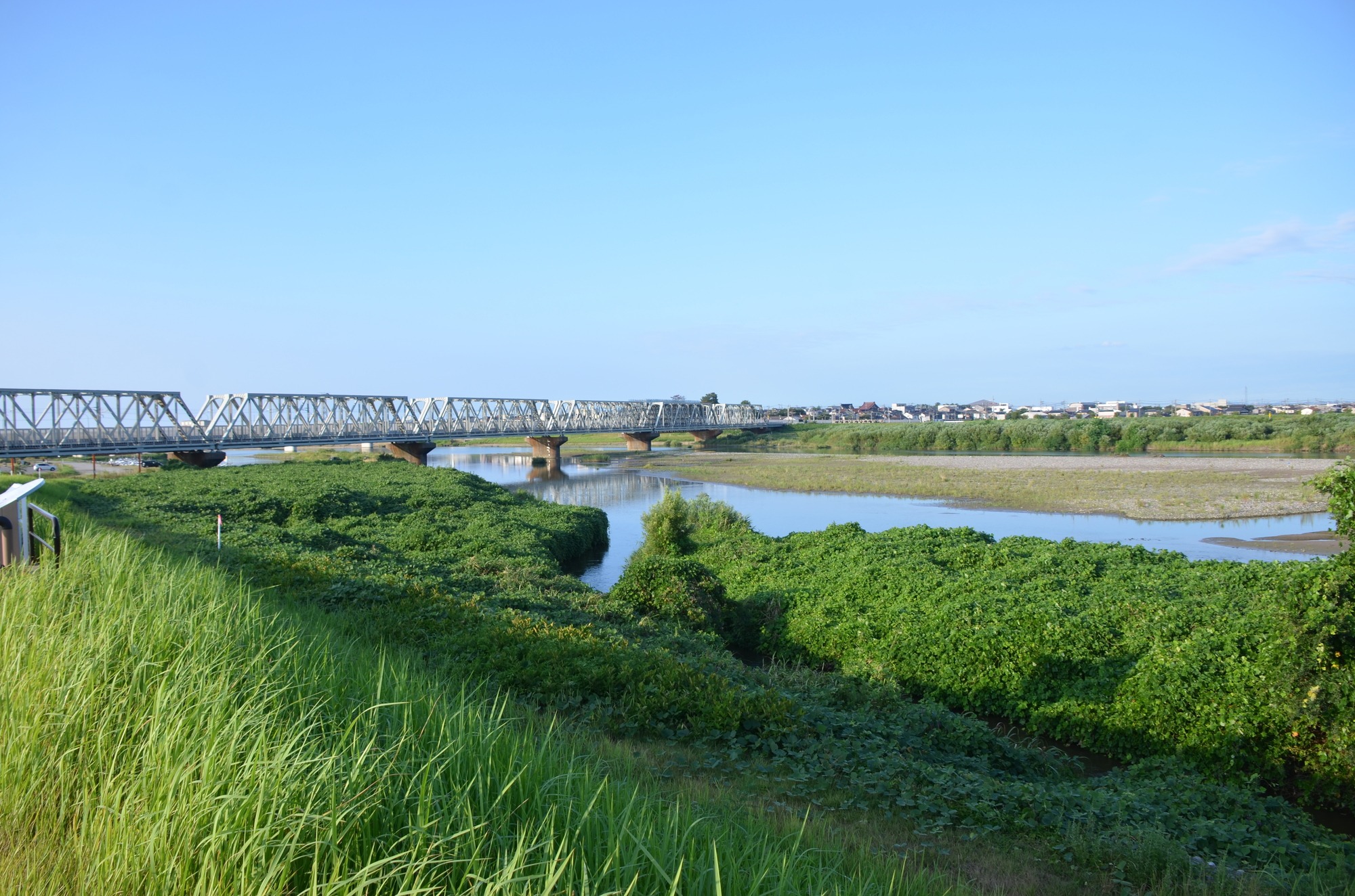 上杉謙信との戦いで手痛い敗戦を喫した手取川古戦場跡（石川県白山市）