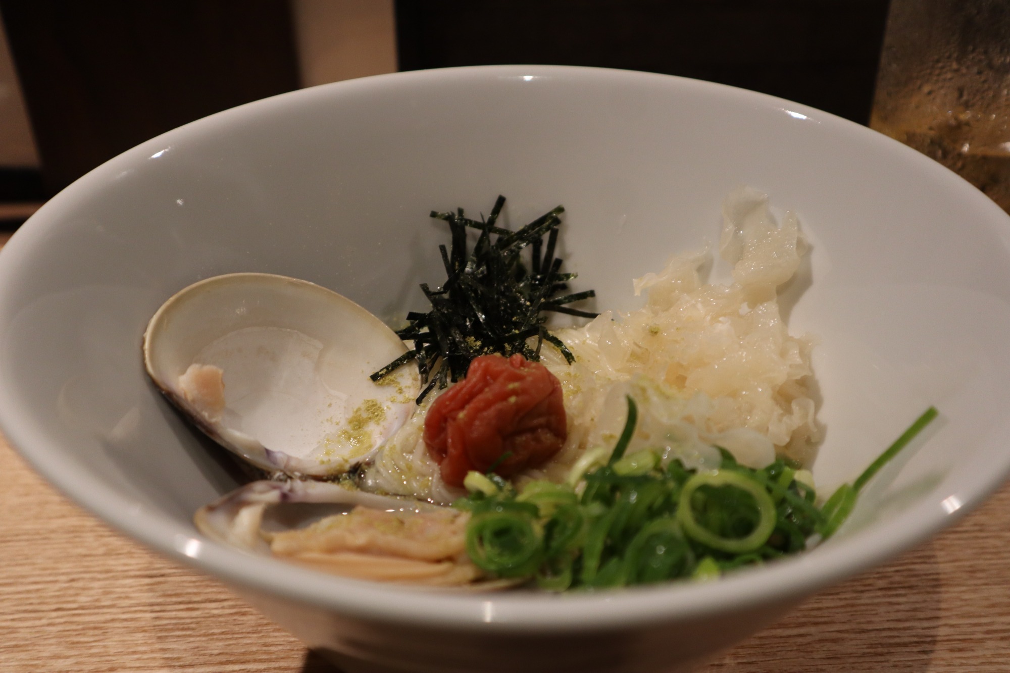 山椒香るはまぐり素麺もさっぱりとした味わいでスッとおなかに入りました