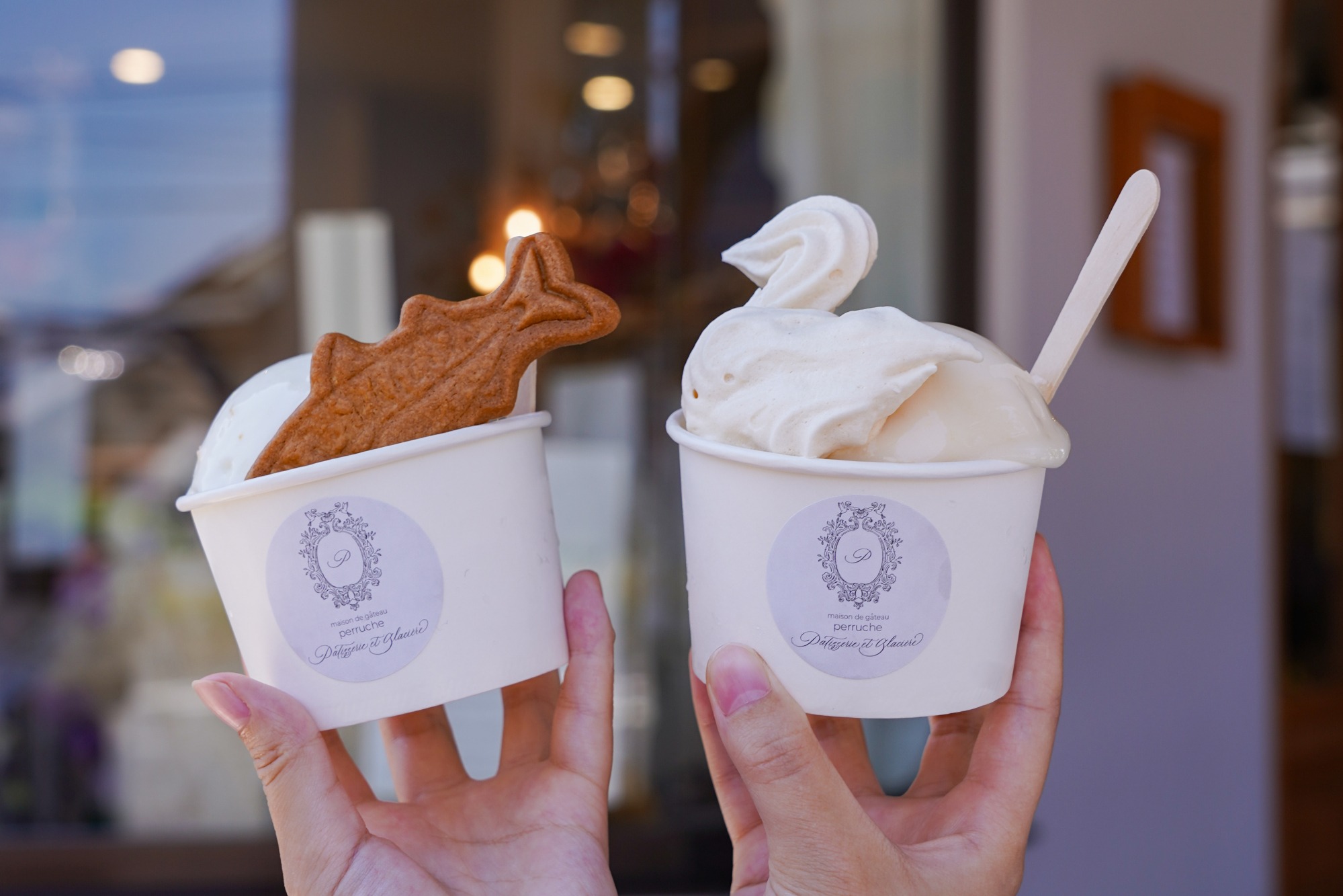 見た目もおしゃれな本格アイスクリーム。