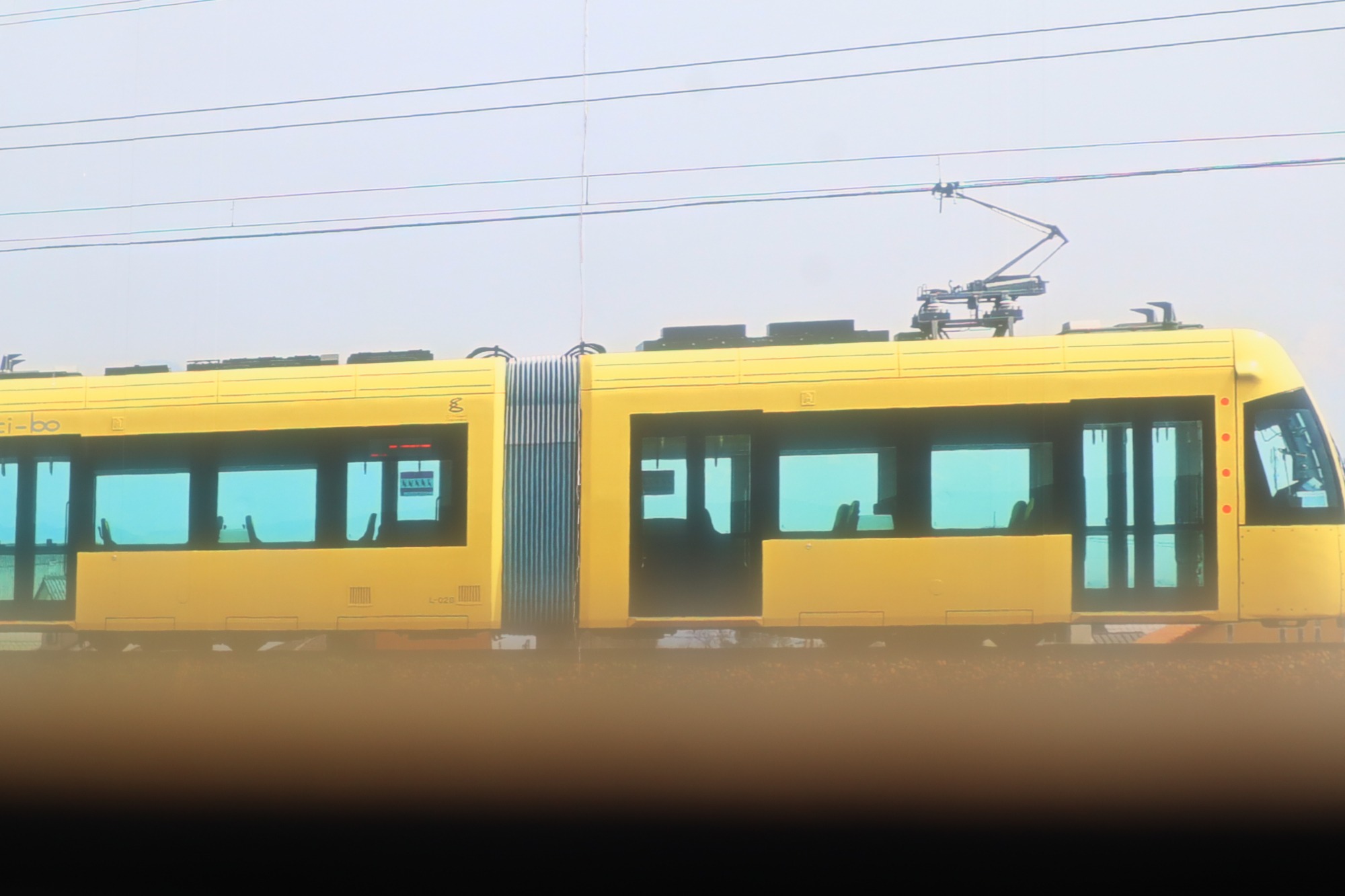 途中駅では福井鉄道とすれ違い。キーボかわいい！