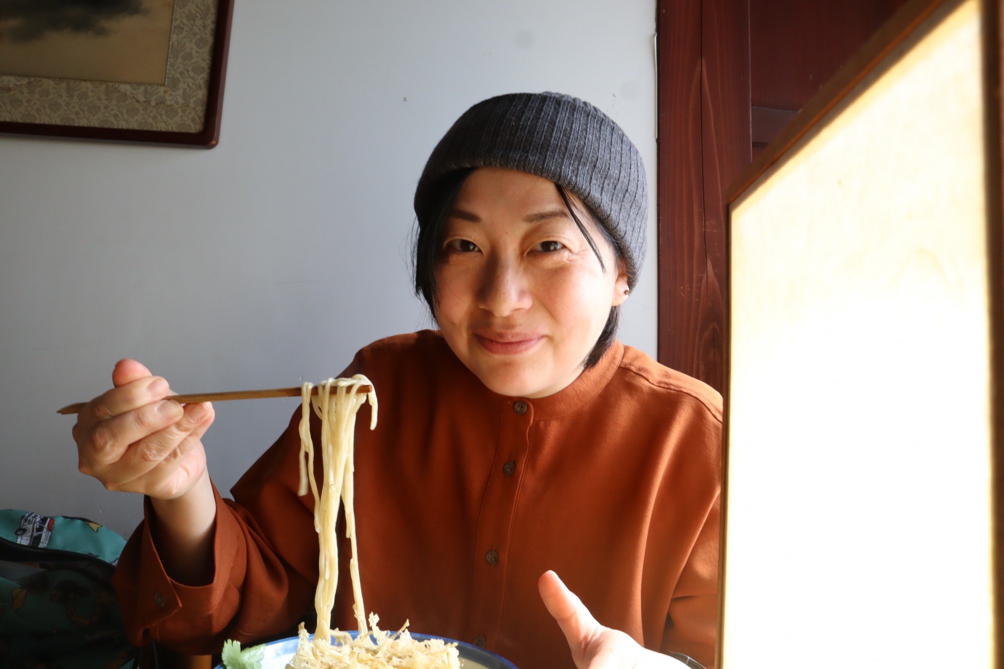 ごぼう天そば、サイコー！口元の緩む美味しさでした。